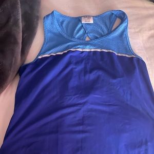 Blue workout tank